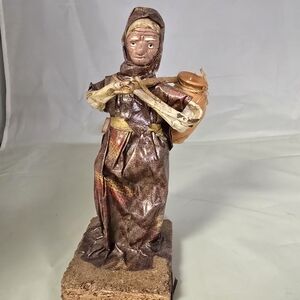 Vintage Mexican Women With Vase Paper Mache Folk Art